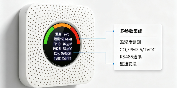 室内<i style='color:red'>多合一环境传感器</i>｜智慧建筑环境监测核心设备